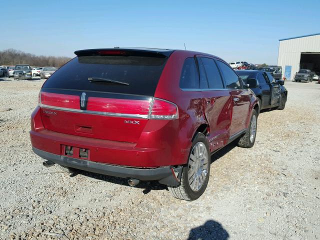 2LMDU68C38BJ17993 - 2008 LINCOLN MKX RED photo 4