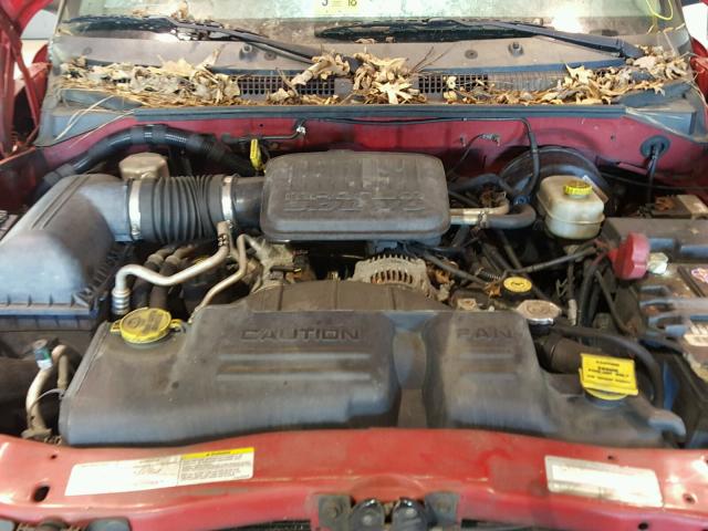 1D7GL12K24S535499 - 2004 DODGE DAKOTA SXT RED photo 9