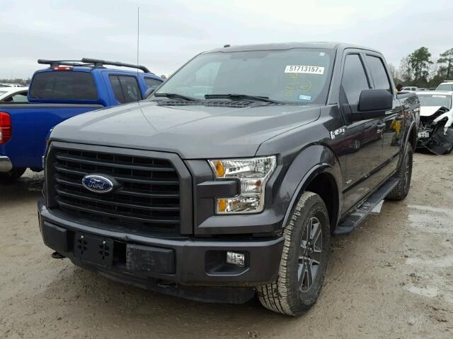 1FTEW1EGXGKD21803 - 2016 FORD F150 SUPER CHARCOAL photo 2