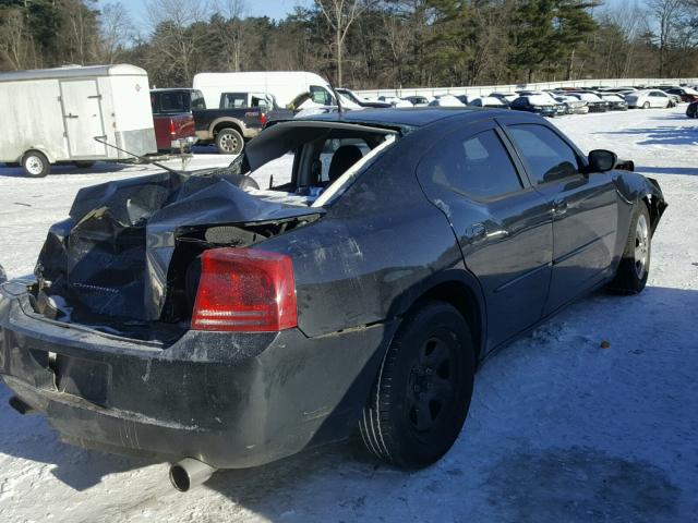 2B3KA43H48H280125 - 2008 DODGE CHARGER BLACK photo 4