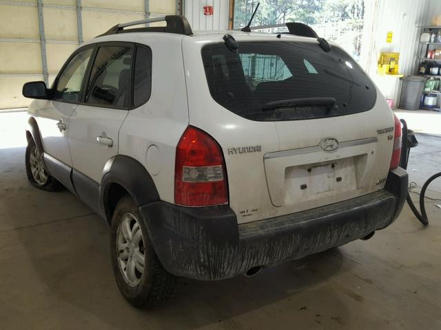 KM8JN72DX7U638821 - 2007 HYUNDAI TUCSON SE WHITE photo 3