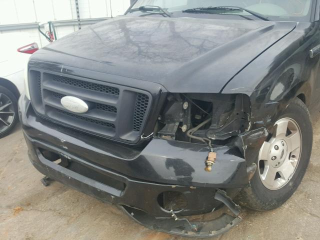 1FTRX12W46NA46226 - 2006 FORD F150 BLACK photo 9