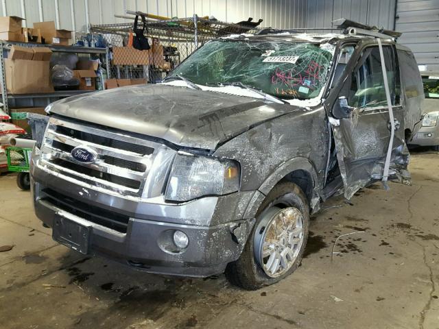 1FMJU2A56EEF20031 - 2014 FORD EXPEDITION GRAY photo 2