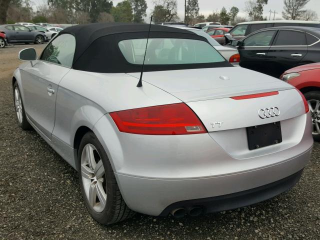 TRUMF38J481032248 - 2008 AUDI TT 2.0T SILVER photo 3