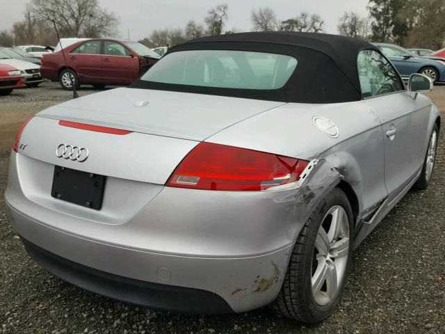 TRUMF38J481032248 - 2008 AUDI TT 2.0T SILVER photo 4