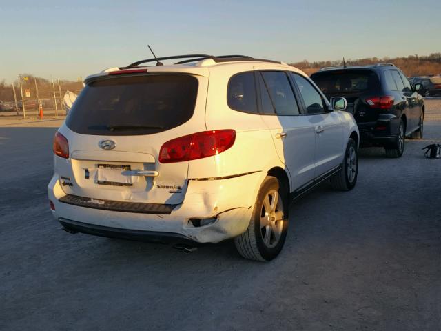 5NMSH13E67H023811 - 2007 HYUNDAI SANTA FE S WHITE photo 4