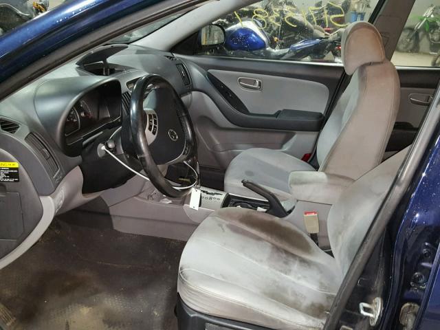 KMHDU46D39U749397 - 2009 HYUNDAI ELANTRA GL BLUE photo 5