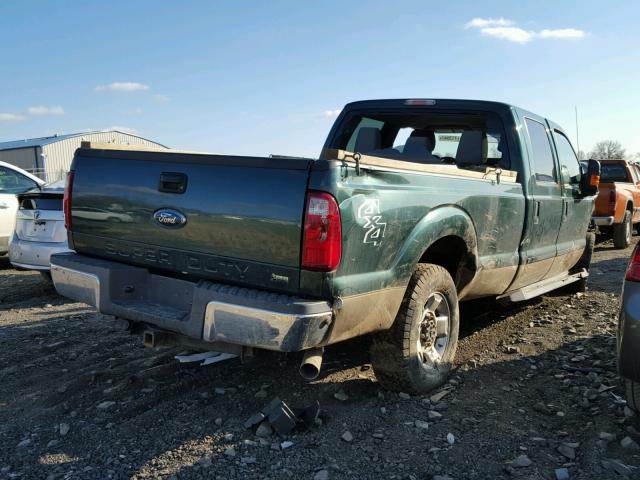 1FT7W2B64BEA89944 - 2011 FORD F250 SUPER GREEN photo 4