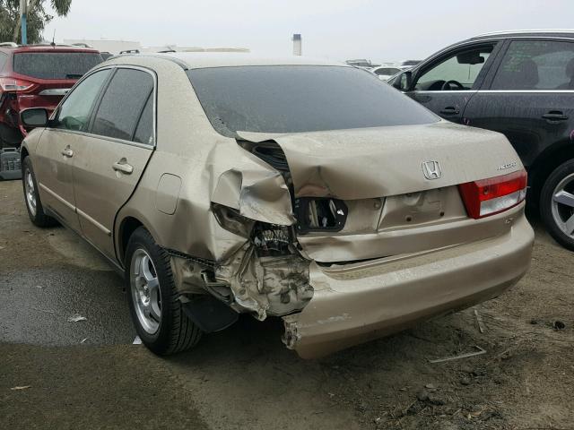 1HGCM56334A178597 - 2004 HONDA ACCORD LX GOLD photo 3