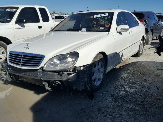 WDBNG70JX2A270531 - 2002 MERCEDES-BENZ S 430 WHITE photo 2