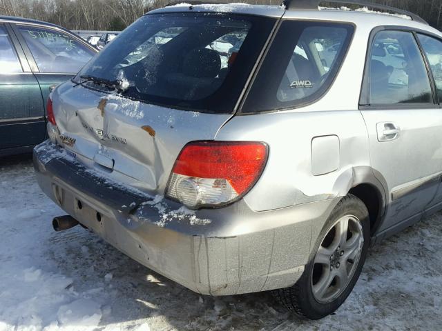 JF1GG68574H810686 - 2004 SUBARU IMPREZA OU SILVER photo 9