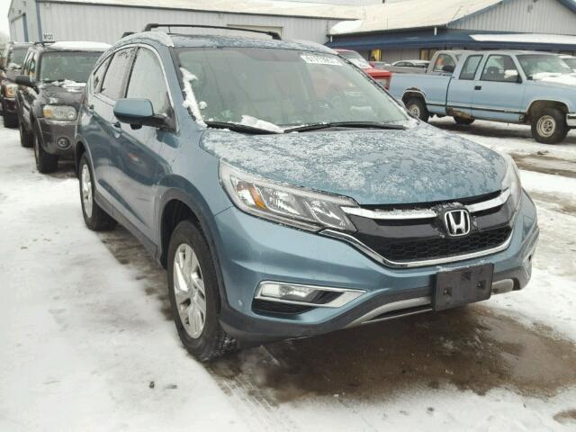 5J6RM4H71FL009442 - 2015 HONDA CR-V EXL BLUE photo 1