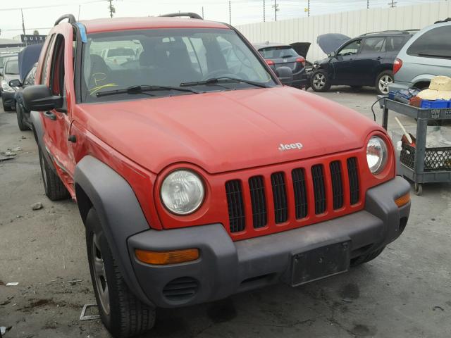1J4GL48K93W512161 - 2003 JEEP LIBERTY SP RED photo 1