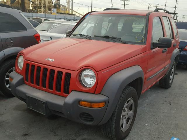 1J4GL48K93W512161 - 2003 JEEP LIBERTY SP RED photo 2