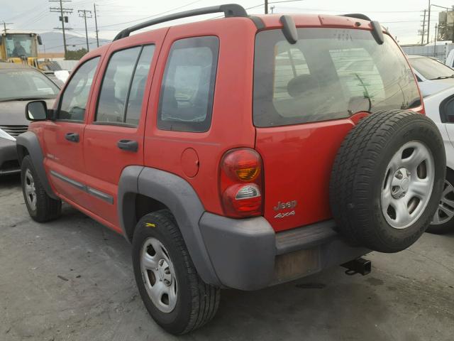 1J4GL48K93W512161 - 2003 JEEP LIBERTY SP RED photo 3