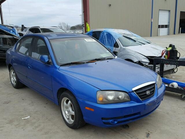 KMHDN46D74U818906 - 2004 HYUNDAI ELANTRA BLUE photo 1