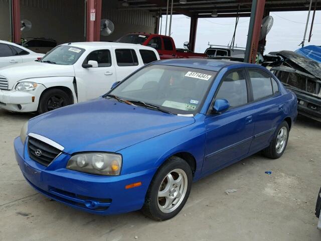 KMHDN46D74U818906 - 2004 HYUNDAI ELANTRA BLUE photo 2