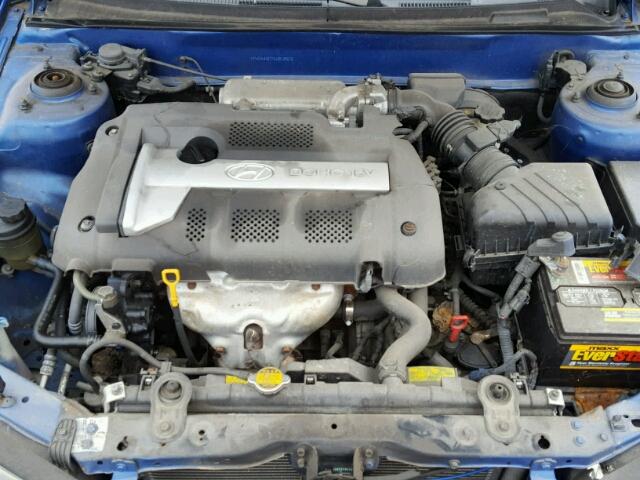 KMHDN46D74U818906 - 2004 HYUNDAI ELANTRA BLUE photo 7