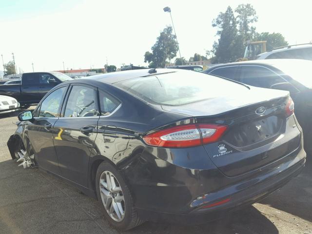 3FA6P0H70ER304157 - 2014 FORD FUSION SE BLACK photo 3