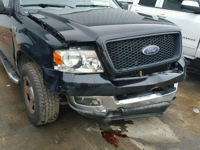 1FTRX12W35NA01258 - 2005 FORD F150 BLACK photo 9