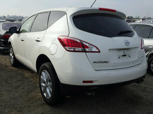 JN8AZ1MW3EW503920 - 2014 NISSAN MURANO S WHITE photo 3