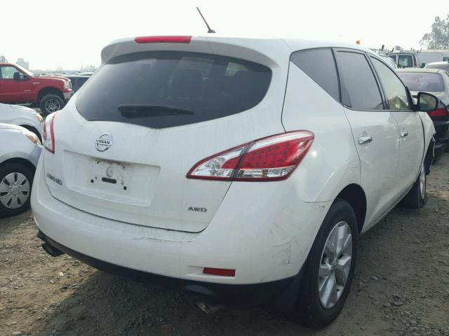 JN8AZ1MW3EW503920 - 2014 NISSAN MURANO S WHITE photo 4