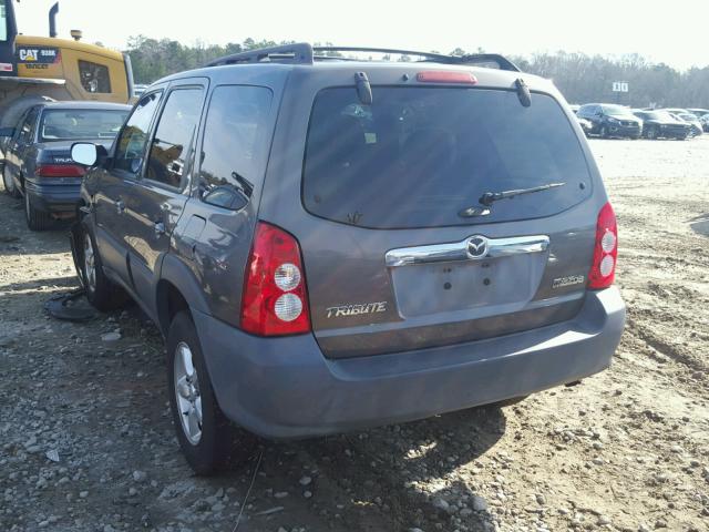 4F2YZ02Z66KM28995 - 2006 MAZDA TRIBUTE I GRAY photo 3