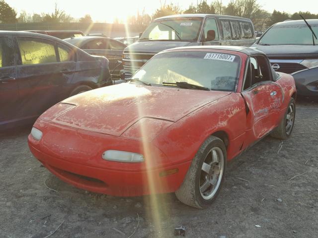 JM1NA3515L0152625 - 1990 MAZDA MX-5 MIATA RED photo 2