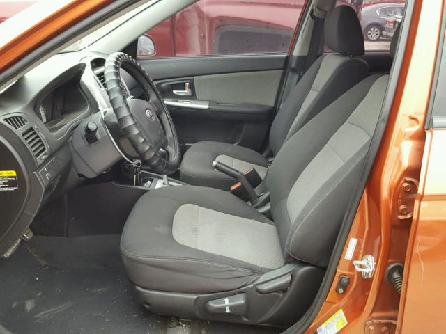 KNAFE161485010205 - 2008 KIA SPECTRA5 5 ORANGE photo 5