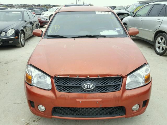 KNAFE161485010205 - 2008 KIA SPECTRA5 5 ORANGE photo 9