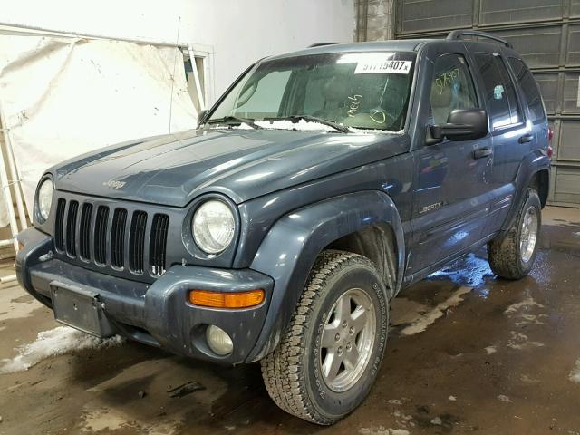 1J4GL58K42W156657 - 2002 JEEP LIBERTY LI BLUE photo 2