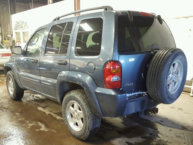 1J4GL58K42W156657 - 2002 JEEP LIBERTY LI BLUE photo 3