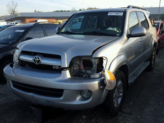 5TDZT34A96S281188 - 2006 TOYOTA SEQUOIA SR SILVER photo 2