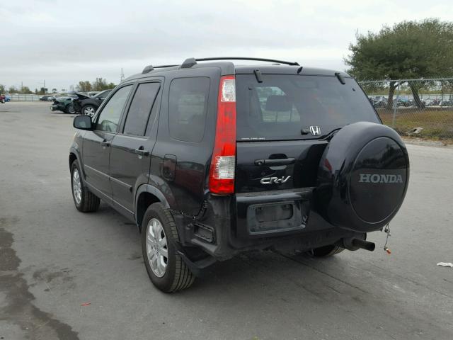 JHLRD78996C052034 - 2006 HONDA CR-V SE BLACK photo 3