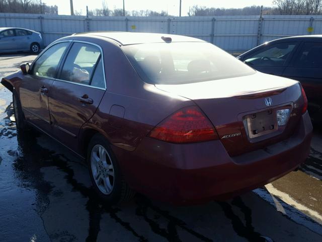 1HGCM56836A044428 - 2006 HONDA ACCORD EX BURGUNDY photo 3