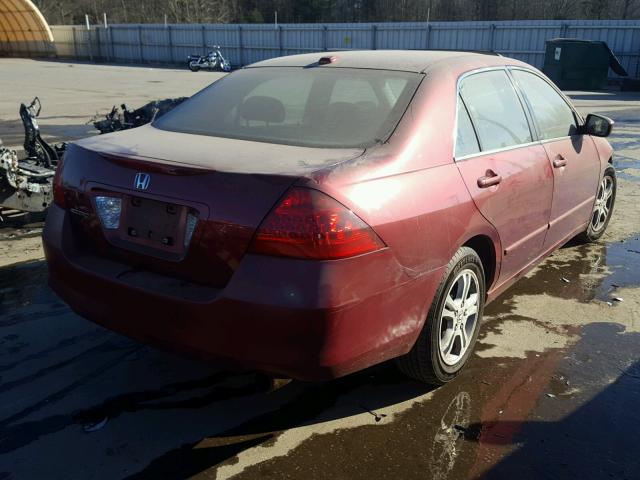 1HGCM56836A044428 - 2006 HONDA ACCORD EX BURGUNDY photo 4