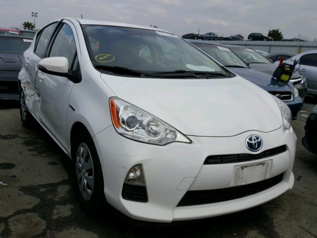 JTDKDTB35D1533693 - 2013 TOYOTA PRIUS C WHITE photo 1