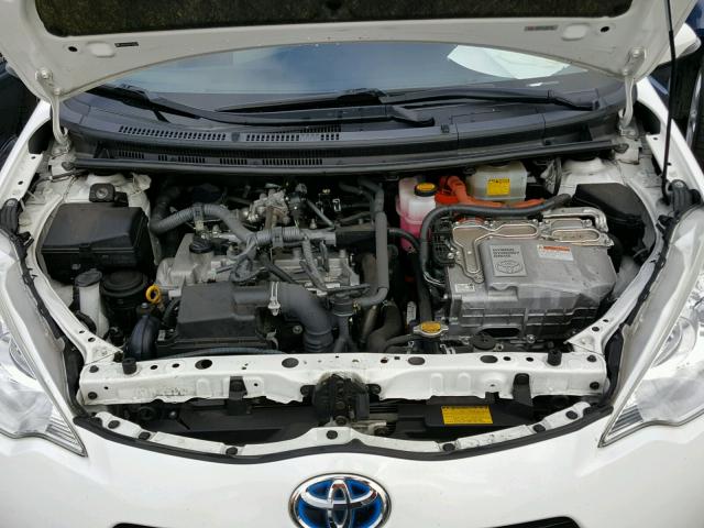 JTDKDTB35D1533693 - 2013 TOYOTA PRIUS C WHITE photo 7