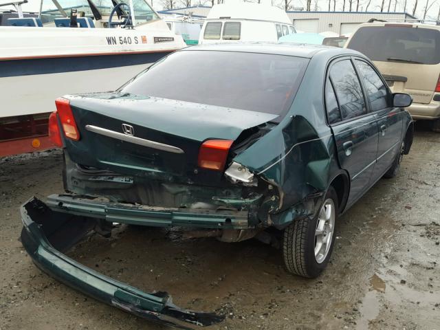 1HGES26772L016781 - 2002 HONDA CIVIC EX მწვანე ფოტო 4