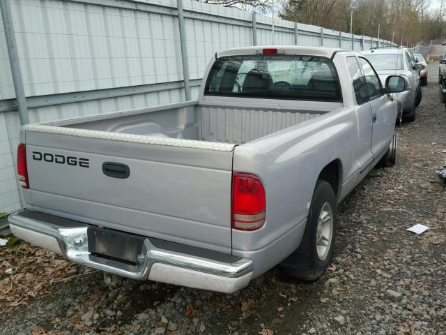 1B7GL22Y1XS224817 - 1999 DODGE DAKOTA SILVER photo 4