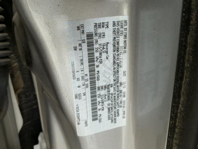 1FADP3F24DL210280 - 2013 FORD FOCUS SE SILVER photo 10