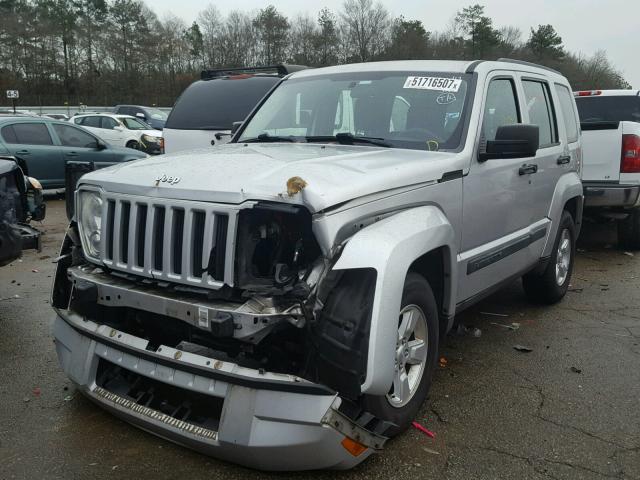 1J8GP28K59W532309 - 2009 JEEP LIBERTY SP SILVER photo 2