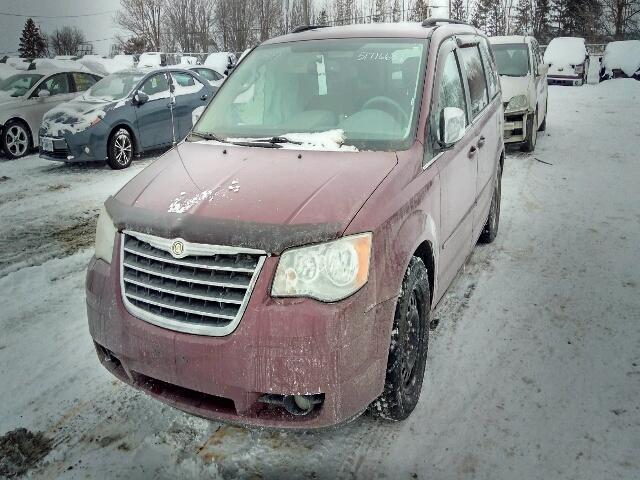 2A8HR54P08R718915 - 2008 CHRYSLER TOWN & COU MAROON photo 2