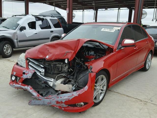 WDDGF56X28F138278 - 2008 MERCEDES-BENZ C 350 RED photo 2