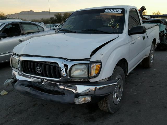 5TENL42N21Z800068 - 2001 TOYOTA TACOMA WHITE photo 2