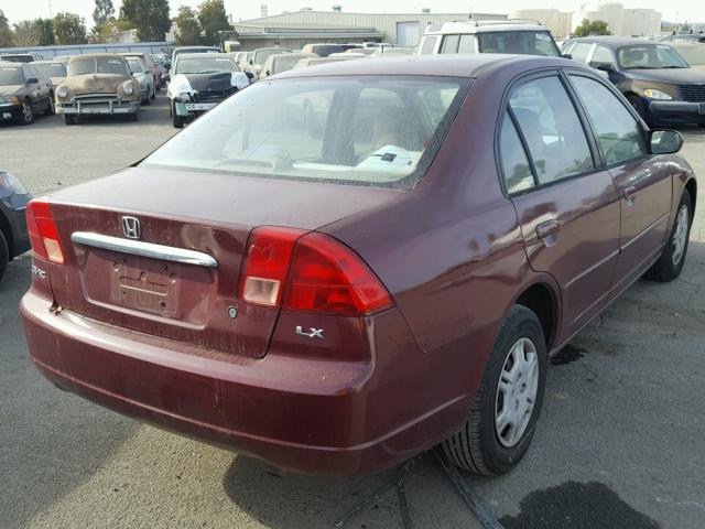 2HGES16532H573953 - 2002 HONDA CIVIC LX PURPLE photo 4