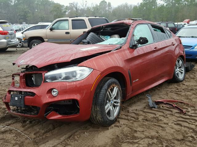 5UXKU2C54G0N82449 - 2016 BMW X6 XDRIVE3 RED photo 2