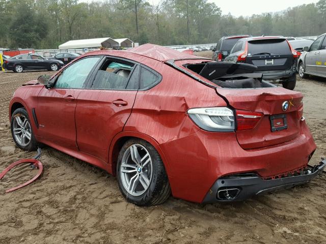 5UXKU2C54G0N82449 - 2016 BMW X6 XDRIVE3 RED photo 3