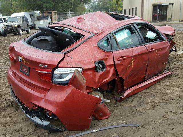 5UXKU2C54G0N82449 - 2016 BMW X6 XDRIVE3 RED photo 4