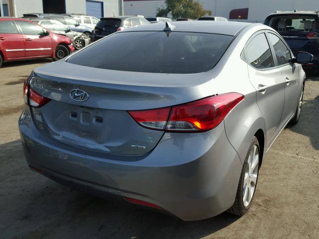 KMHDH4AE4BU154682 - 2011 HYUNDAI ELANTRA GL SILVER photo 4